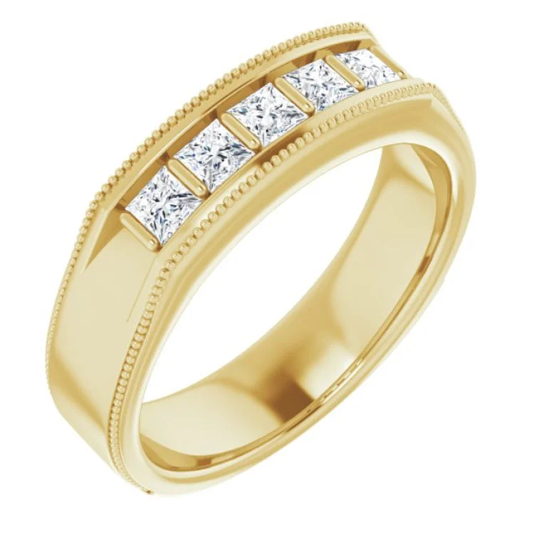 14K Yellow 5/8 CTW Natural Diamond Ring