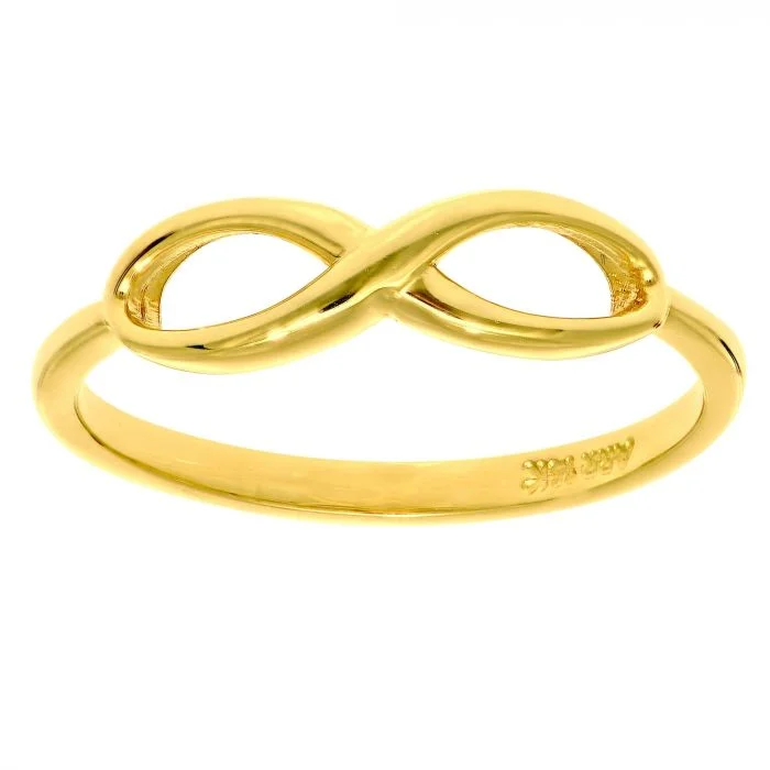 EMILIQUE 14KT YELLOW GOLD INFINITY RING