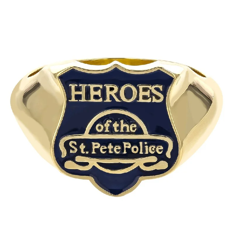 Mens 14Kt Heroes Of The St. Pete Police Ring