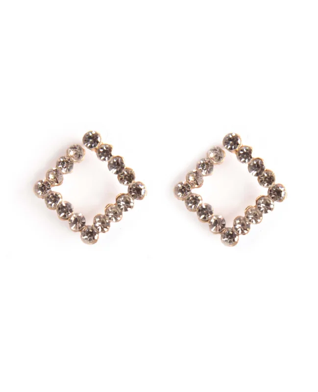 16 Brilliants In A Rhombus Earrings