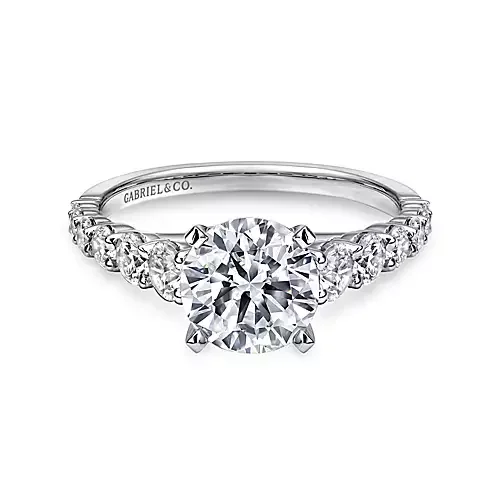 Taylor - 14K White Gold Round Diamond Engagement Ring