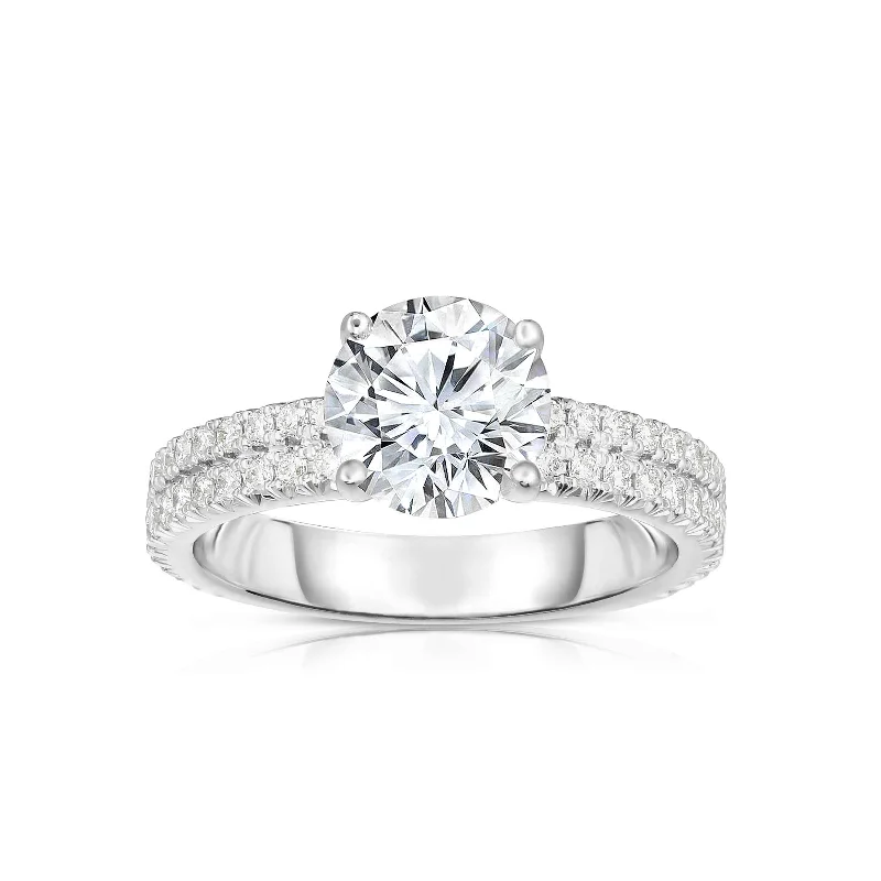 Diamond Engagement Ring Mounting, .50 Carat, 14K White Gold