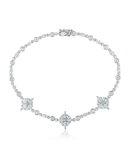 Marquise and Round 3 Station Bracelet 506-JSA