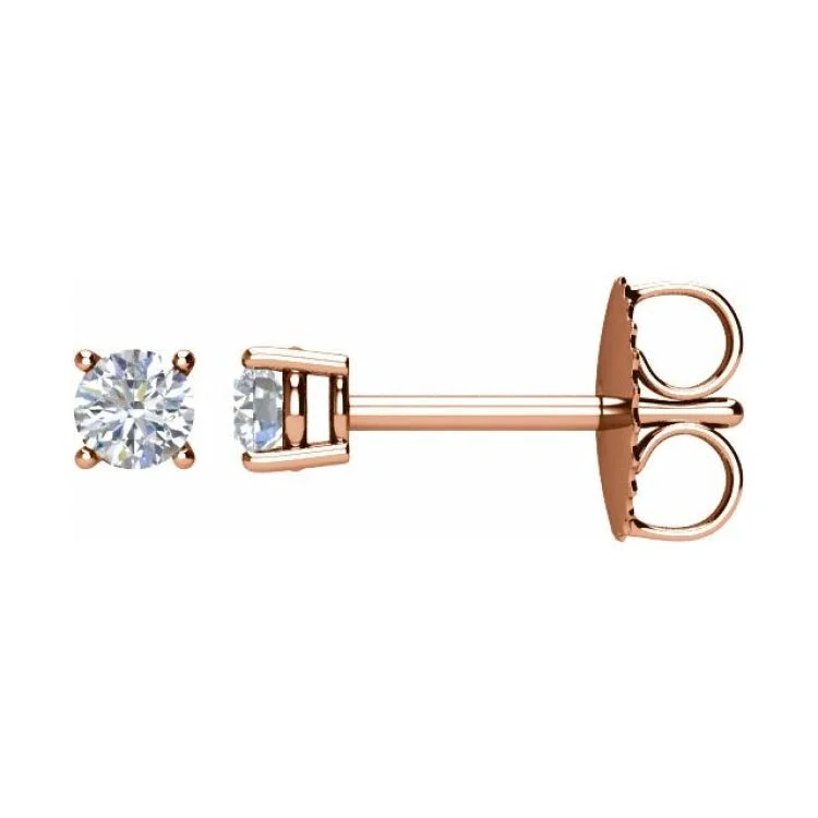 14K Rose 2 CTW Natural Diamond Stud Earrings