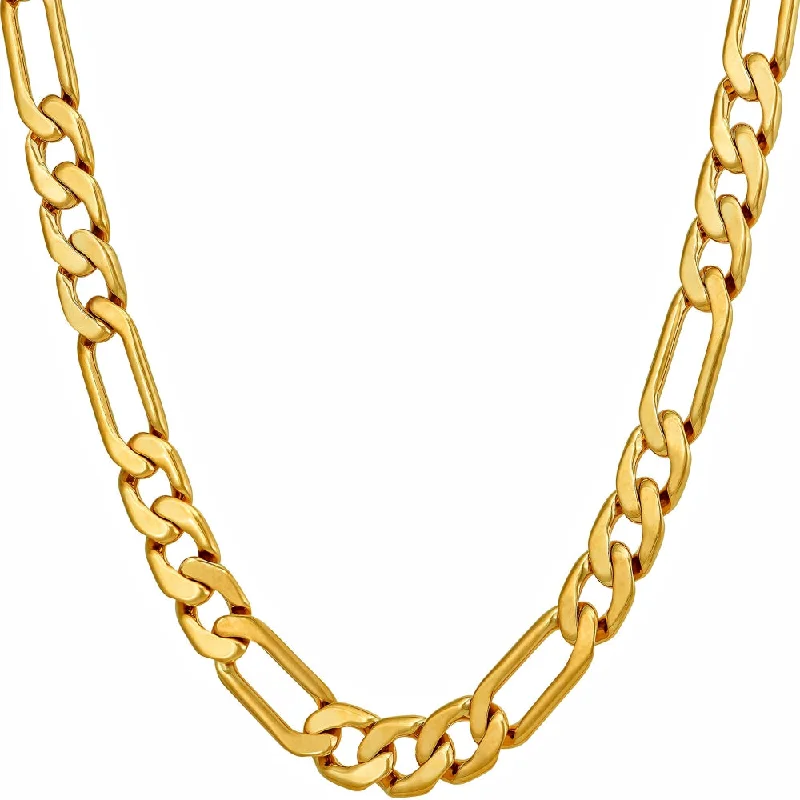 Flat Figaro Chain Necklaces ( 4mm, 5.5mm & 7mm )