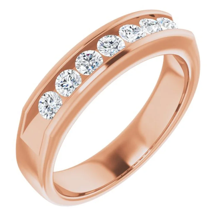 14K Rose 3/4 CTW Natural Diamond Ring