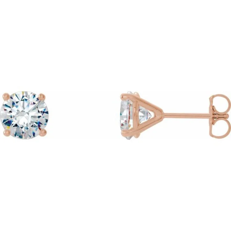 14K Rose 1/2 CTW Natural Diamond Cocktail-Style Earrings