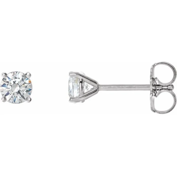 14K White 1 CTW Natural Diamond Cocktail-Style Earrings