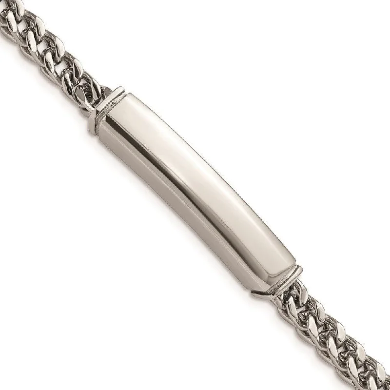 Stainless Steel Polished Heavy Wheat 8.25in ID Bracelet