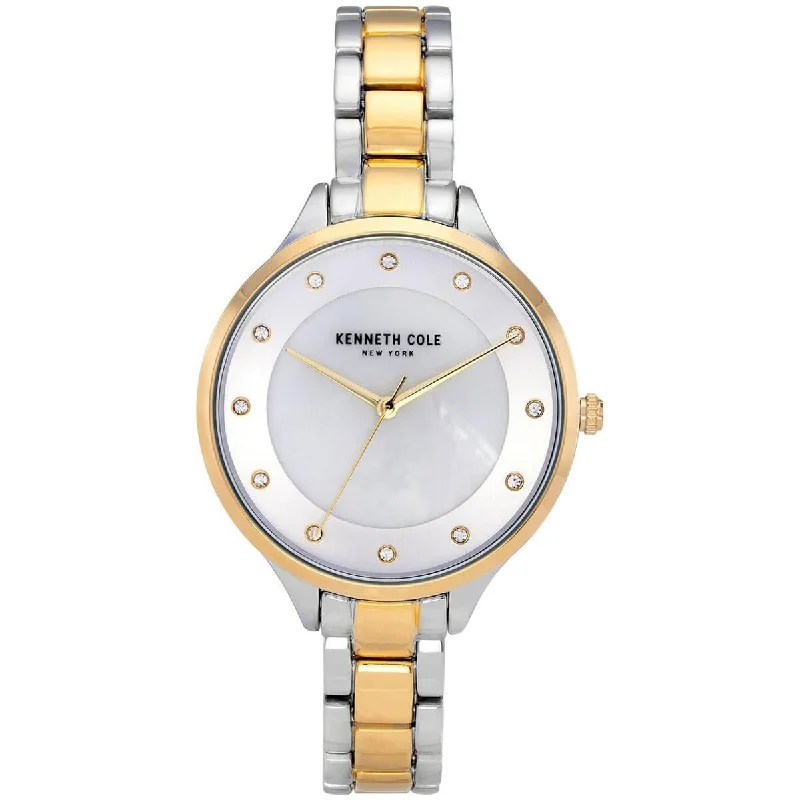 Kenneth Cole Women's Crystal Watch - Classic Quartz Two Tone Bracelet | KC50940004