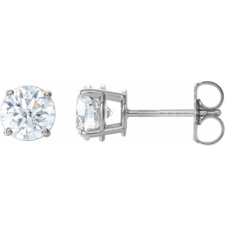 14K White 1 1/2 CTW Natural Diamond Stud Earrings