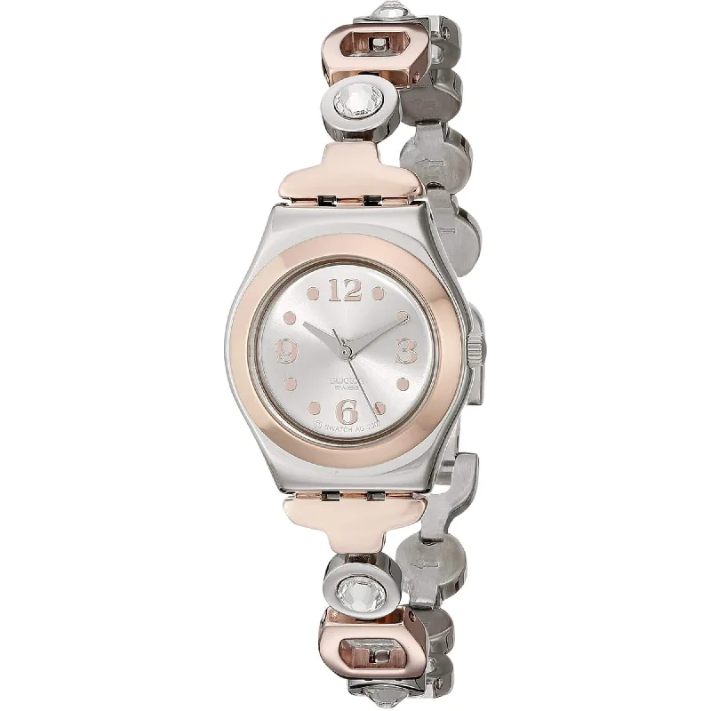 Swatch Women's Watch - Lady Passion Silver Dial Two Tone Steel Bracelet | YSS234G