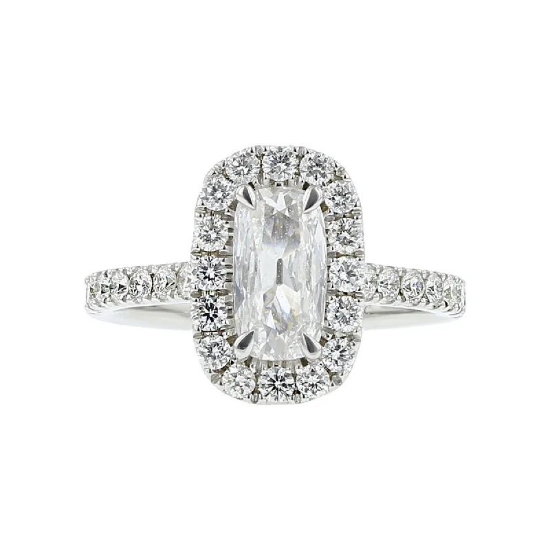 14K White Gold Brilliant Diamond Engagement Ring