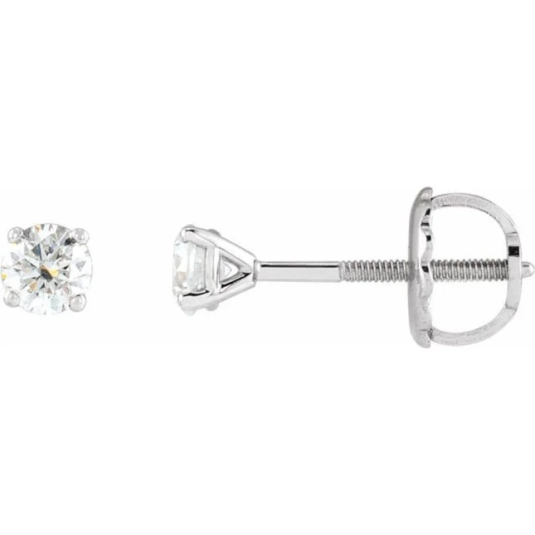 14K White 1/4 CTW Natural Diamond Cocktail-Style Earrings