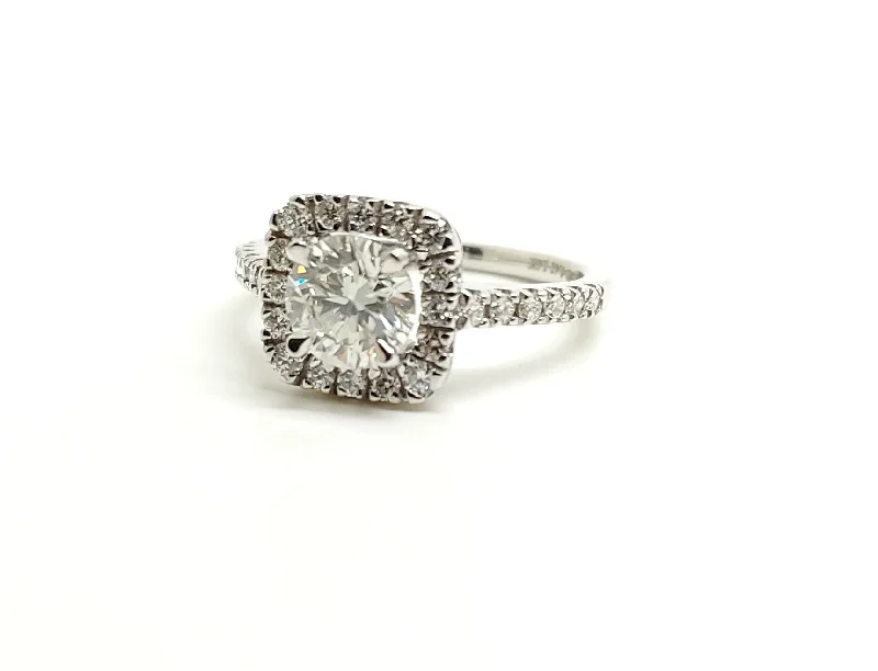 Classic Halo Diamond Engagement Ring