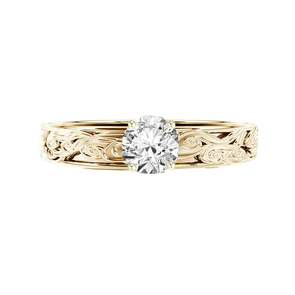 EDINBURGH WAVES DIAMOND ENGAGEMENT RING IN 9CT YELLOW GOLD