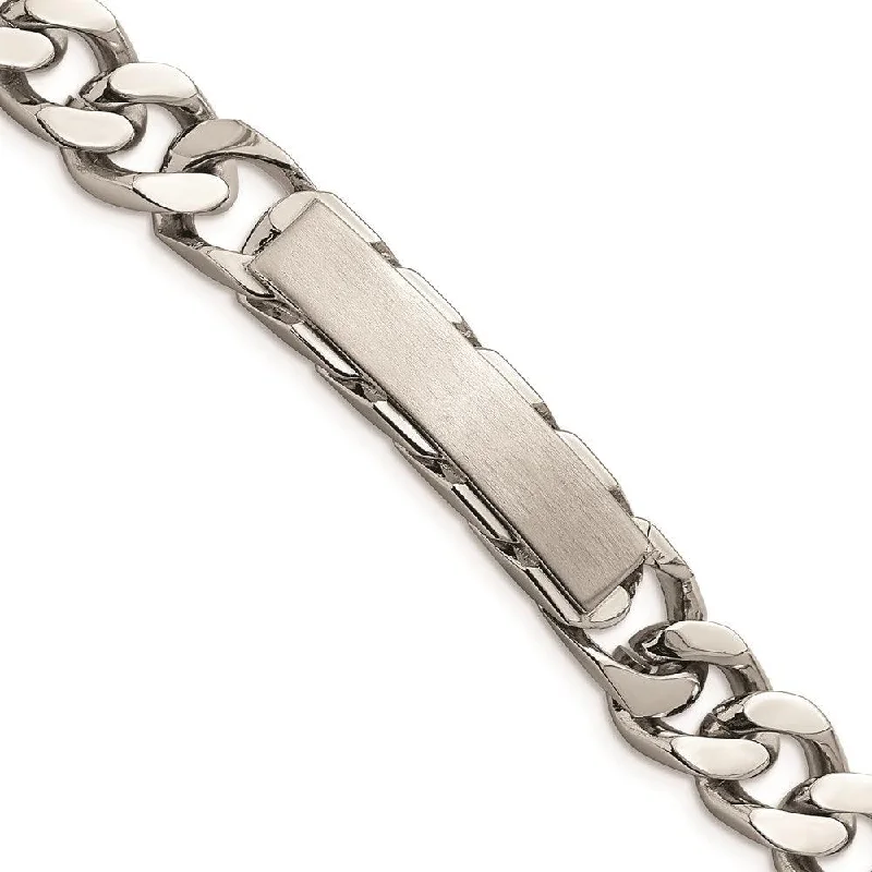 Stainless Steel Brushed and Polished 8.5in ID Bracelet