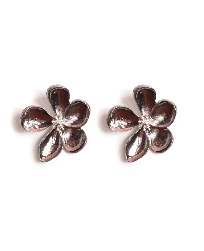 Metallic Flower Earrings