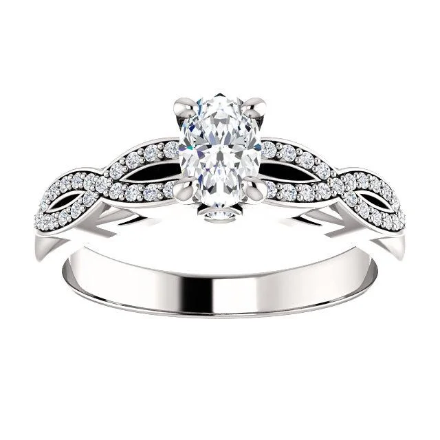 Infinity Halo Diamond Engagement Ring