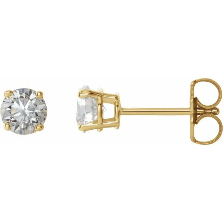 14K Yellow 3/4 CTW Natural Diamond Stud Earrings