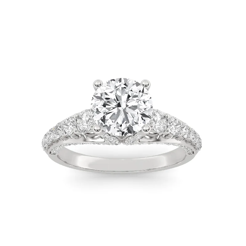 Above Love Star Lab Grown Diamond Engagement Ring in White Gold (2 1/4 Ctw)