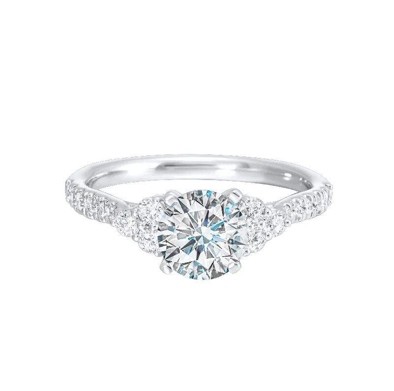 1/3 Ctw Daphne Diamond Engagement Ring Setting in 14 Karat White Gold