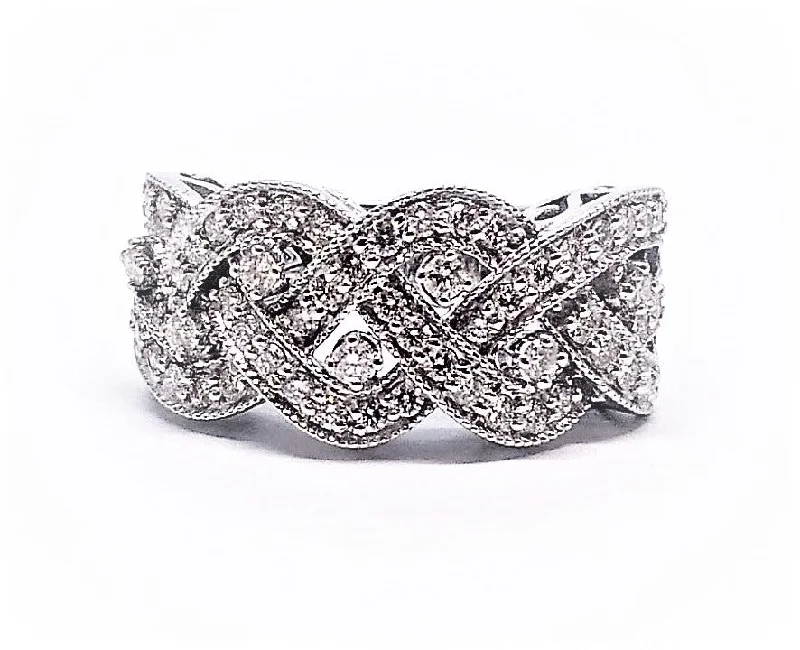 Infinity Twist Micropavé Diamond Engagement Ring RNG-166