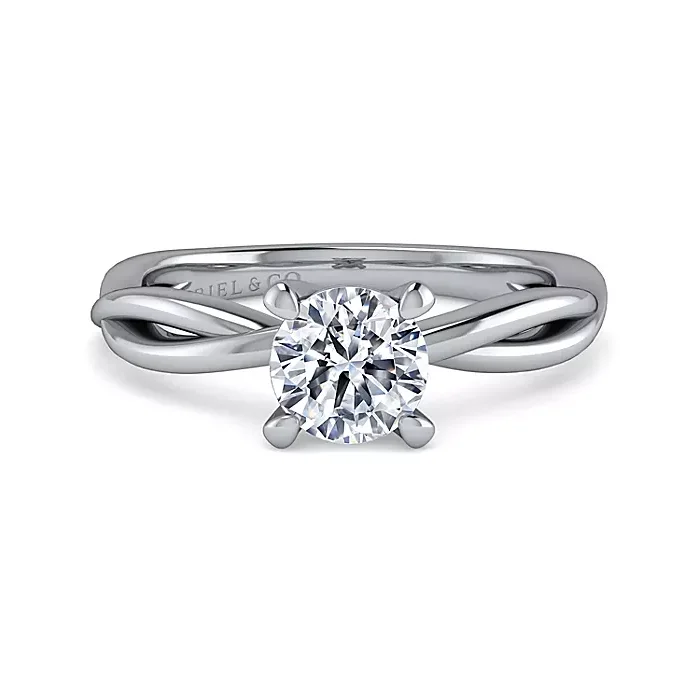 Lisa - 14K White Gold Round Engagement Ring