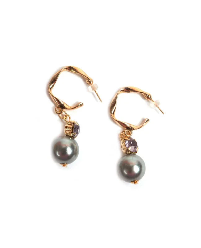 Enchanted Pearl Hoop Earrings