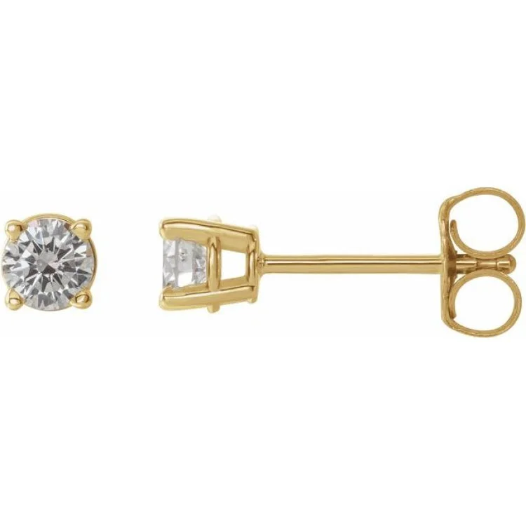 14K Yellow 1/3 CTW Natural Diamond Stud Earrings