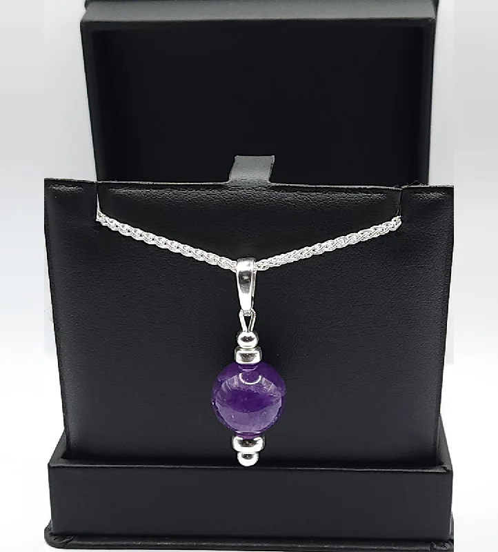 AMETHYST- PENDANT NECKLACE