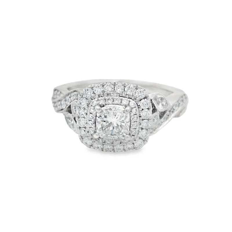 Neil Lane Double Halo Twist Floral Engagement Ring