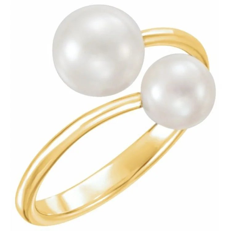 14K Yellow Freshwater Cultured Pearl Ring