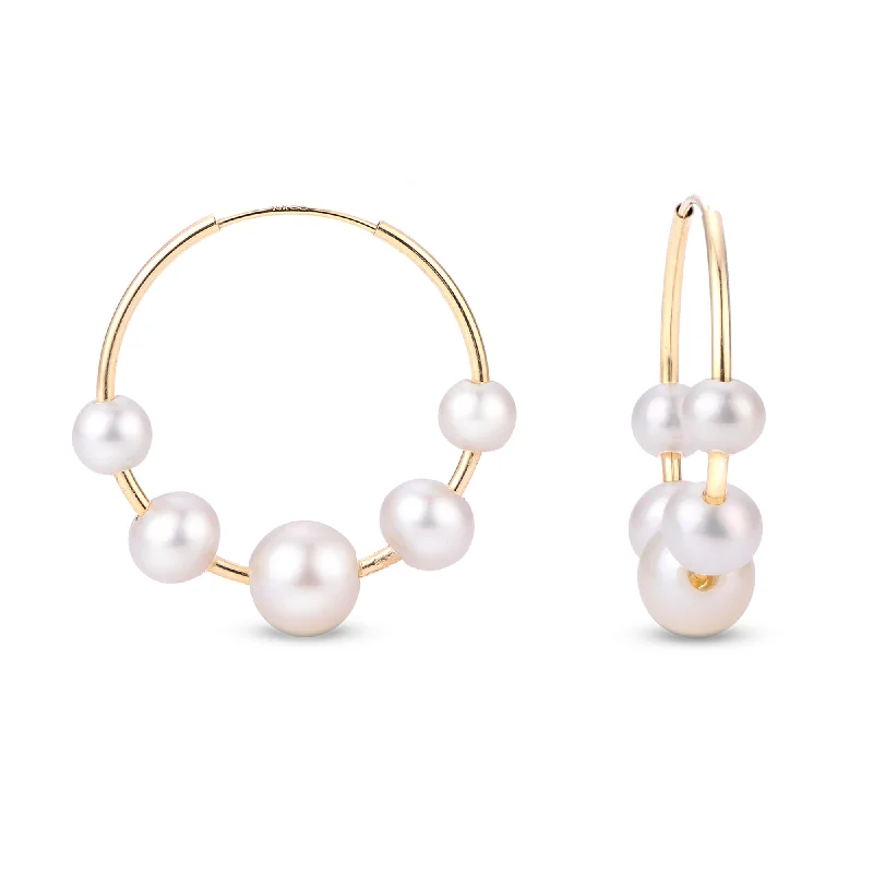 14KT Yellow Gold Freshwater Pearl Earring