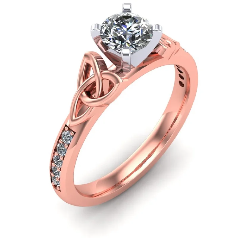 Celtic Engagement Ring AYLIN-1-ROSE-ROUND