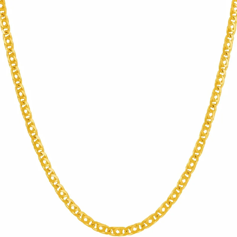 3mm Emblem Oval Chain Necklace