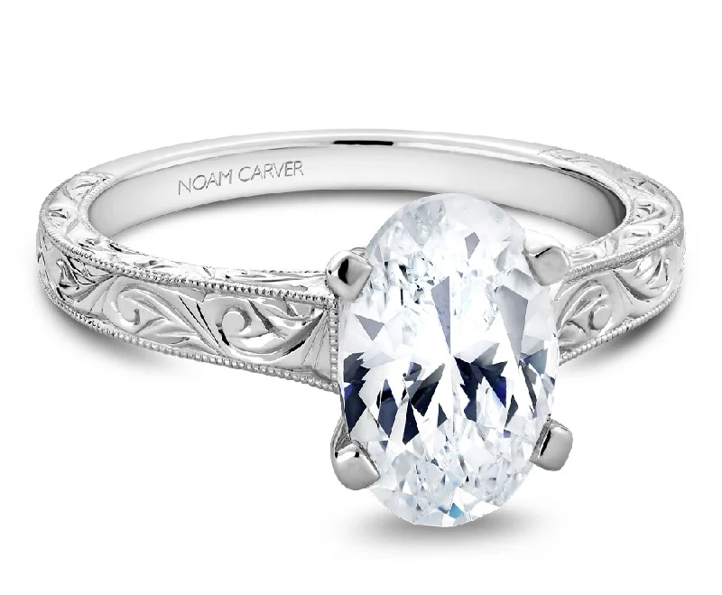 Noam Carver 14K White Gold Engagement Ring