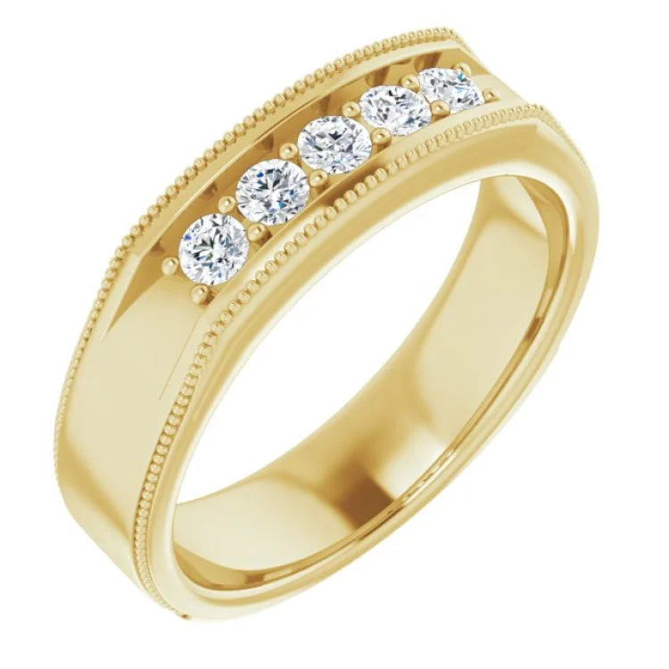 14K Yellow 1/3 CTW Natural Diamond Ring