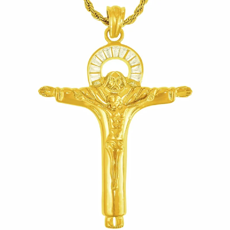 Jesus Pendant Necklace with Halo