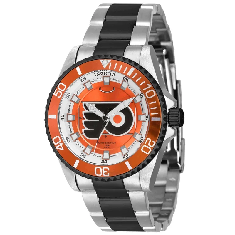 Invicta Women's Watch - NHL Philadelphia Flyers Black and Silver Bracelet | 42215