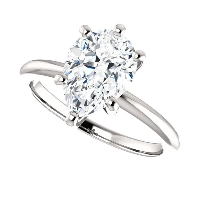 14KT GOLD 2.00 CT PEAR DIAMOND SOLITAIRE RING