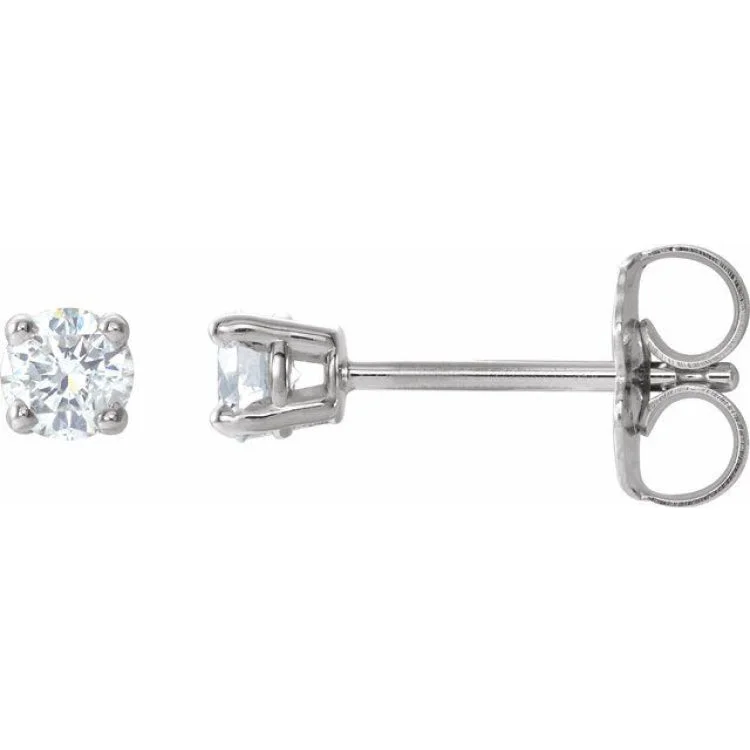 14K White 1/5 CTW Natural Diamond Stud Earrings