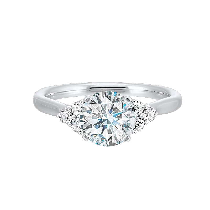 1/5 Ctw Daphne Diamond Engagement Ring Setting in 14 Karat White Gold