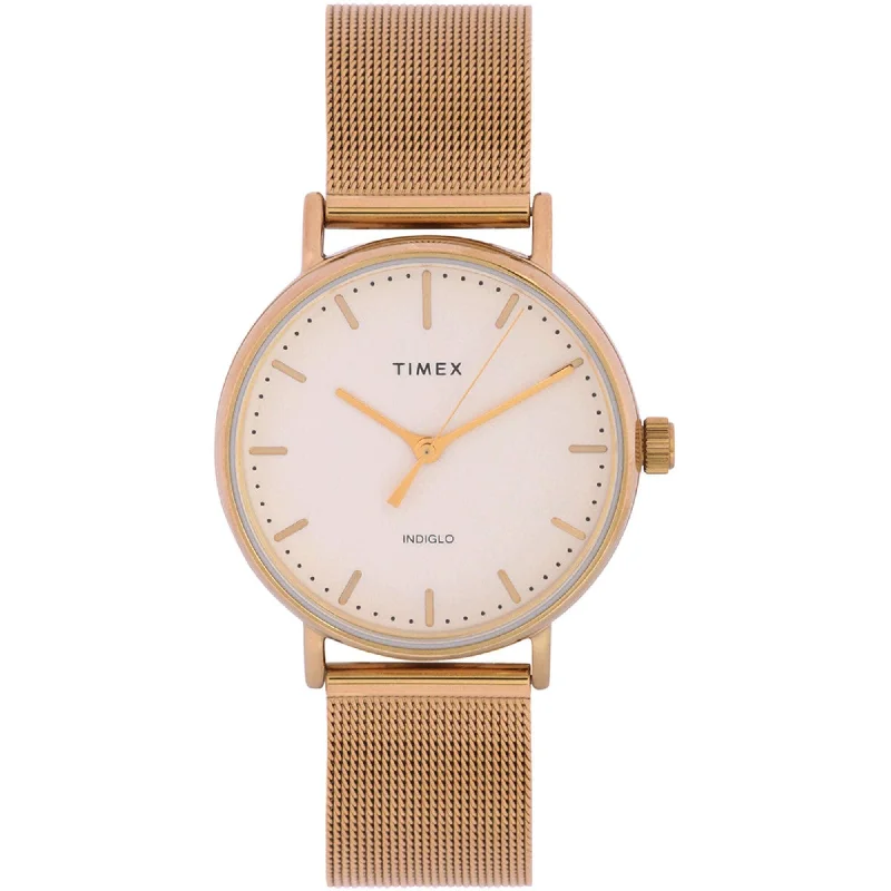 Timex Women's Watch - Fairfield Quartz Off White Dial Mesh Bracelet | TW2R26500VQ