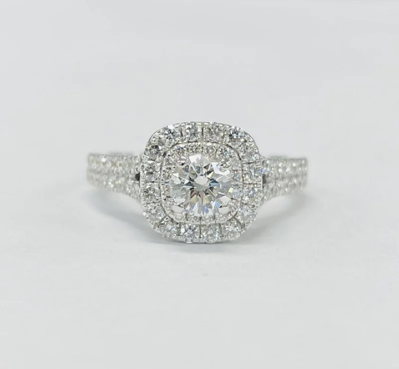 Vera Wang 1 1/2CTW Double Halo Engagement Ring