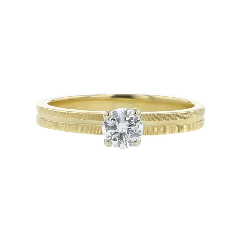 14K Gold Solitaire Diamond Engagement Ring