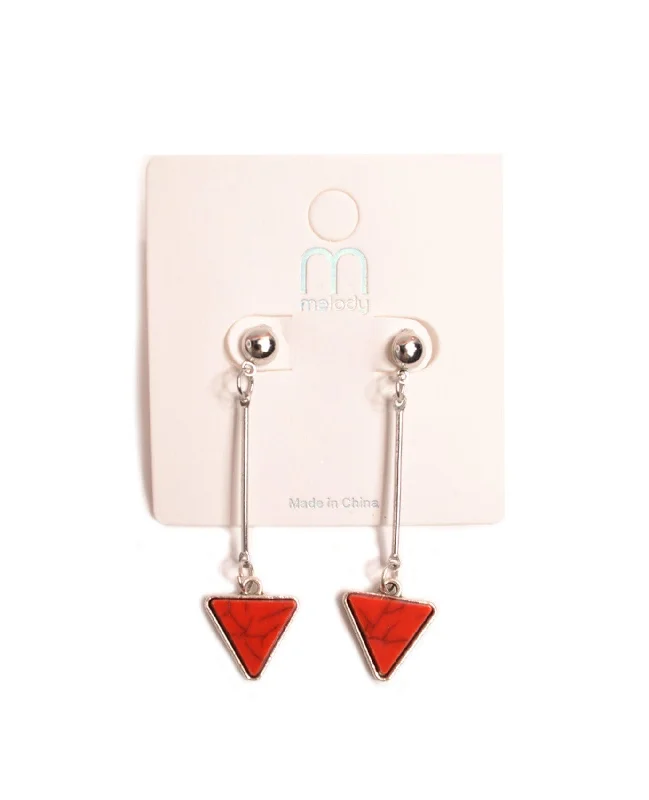 Triangle Marble Earrings