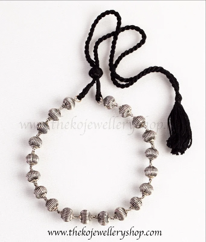 The Sutrali Silver Beads Necklace(Small)