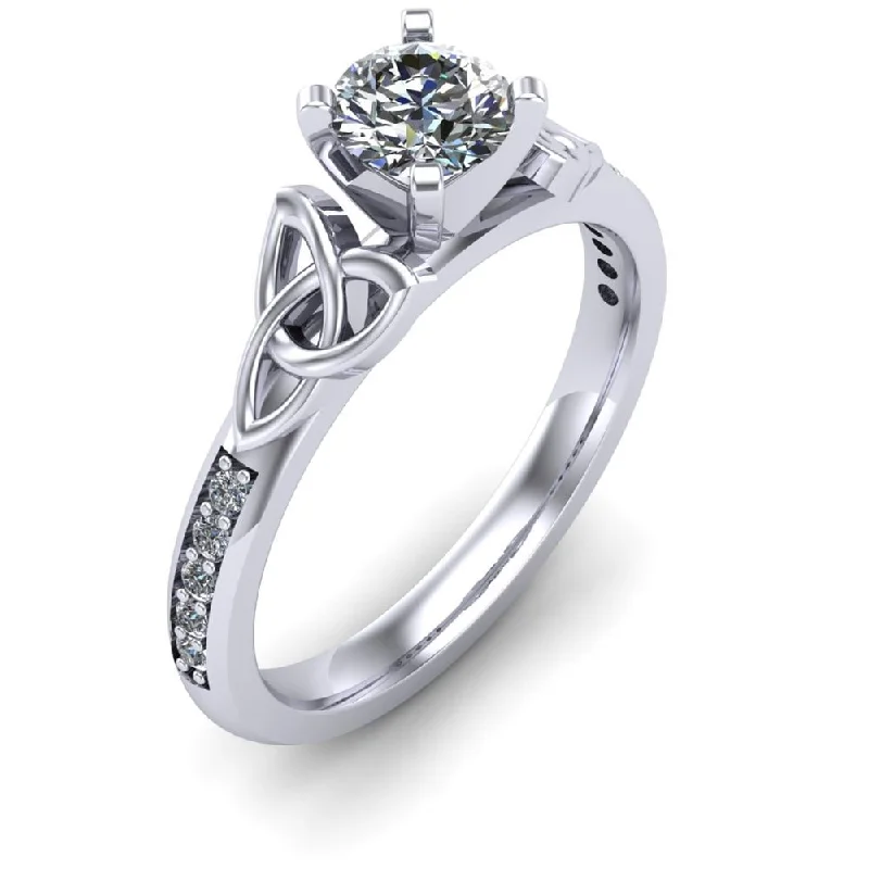 Celtic Engagement Ring AYLIN-1-WHITE-ROUND