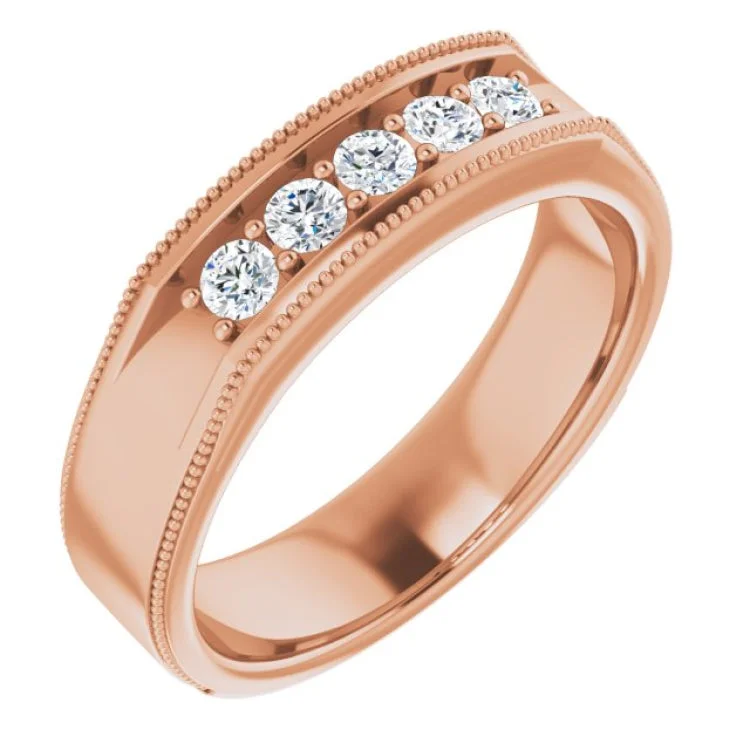 14K Rose 1/3 CTW Natural Diamond Ring